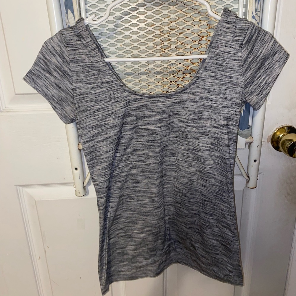 M Grey Garage Scoop Neck Tee